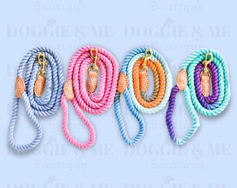 Braided Pet Leash, Cute Pet Leash, Pet Leash, Ombre Rope Dog Leash, Rope Pet Leash, Leather Pet Leash, 5ft Pet Leash, Dog Leash