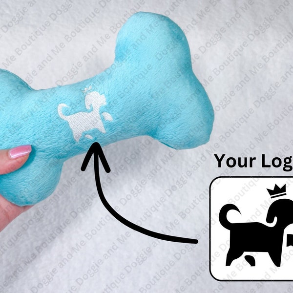 Custom Dog Toy With Logo and Squeaker, Logo Dog Toy, Logo on dog toy, Personalized Dog Toy, Custom dog toy