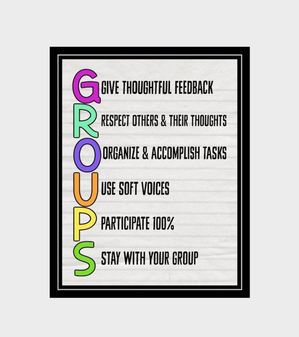 Group Expectations Classroom Poster (Download Now) Etsy