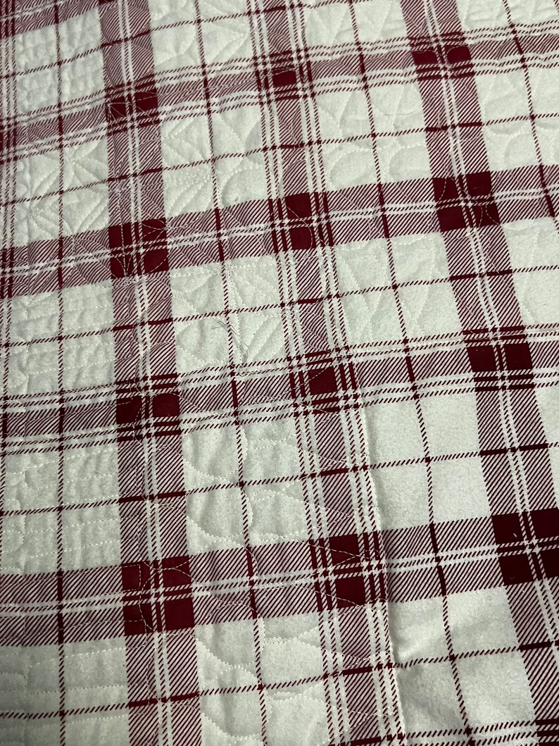 Queen Size Christmas Holiday Red Cardinal Handcrafted Oneofakind