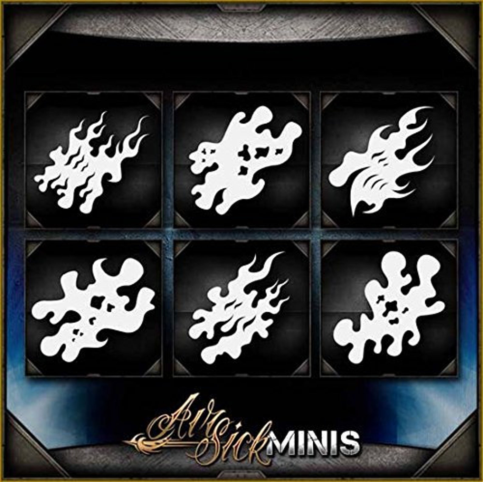 Fire Storm Mini Set Airsick Airbrush Stencil Template - Etsy