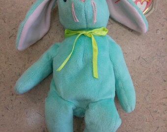 Rare Easter Bunny 1996 Ty Beanie Baby Hippity Rabbit Rare PVC With Errors MWMT 