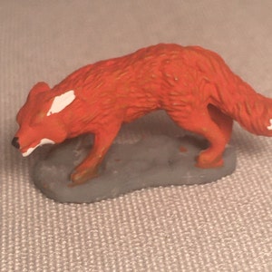 Fox Painted DnD Miniature/Fox Wild Shape/Polymorph/Fox Animal Companion Hand Painted Mini/Painted Miniature