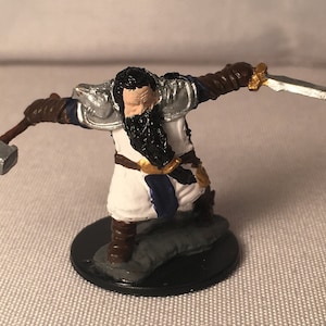 Zwergenkämpfer DnD Miniatur/Zwerg Paladin Handbemalt Mini/Zwergen Ranger Mini/Zwergen Kleriker/Zwerg barbarisch