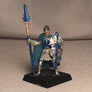 Elf Fighter Painted DnD Miniature/Metal/Pewter/Elf Ranger Hand Painted Mini/Pike/Painted Miniature/Half Elf Ranger/Half Elf Fighter