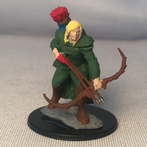 Elf Fighter Painted DnD Miniature/Elf Ranger Hand Painted Mini/Elf Cleric Painted Miniature/Half Elf Ranger/Human Ranger/Half Elf Fighter