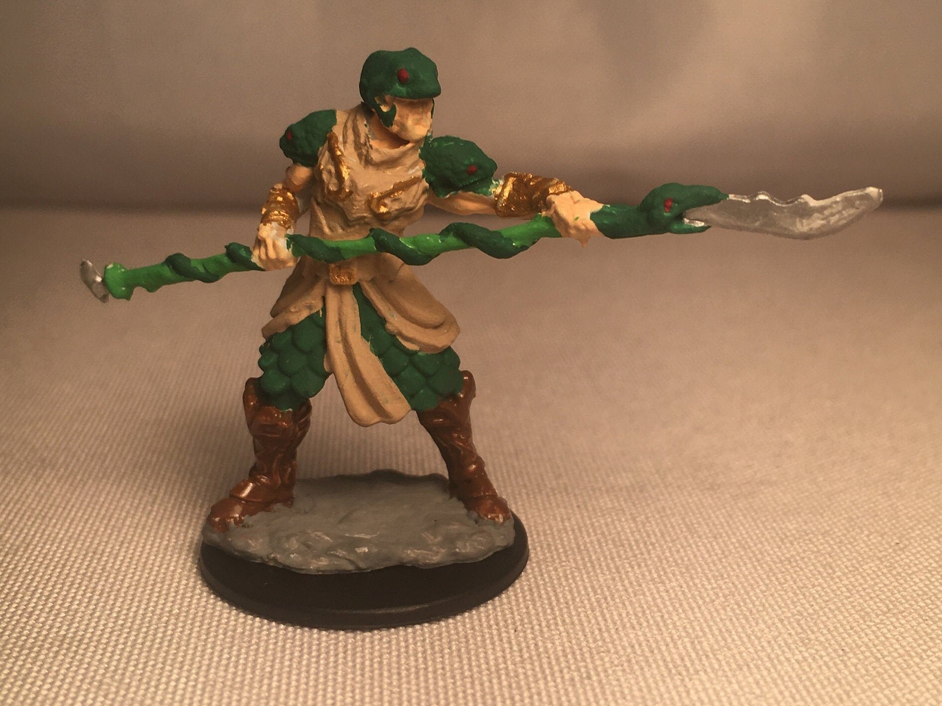 Yuan-ti Pure Blood Fighter Painted DnD Miniature/Yuan-ti Ranger Hand Painted D&D Mini/Yuan-ti Paladin Mini/ Yuan-ti Cleric/Yuan-ti Barbarian