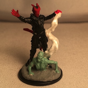 Tiefling Warlock Painted DnD Miniature/Tiefling Wizard Hand Painted Mini/Tiefling Sorcerer Painted D&D Miniature/Tiefling Cleric