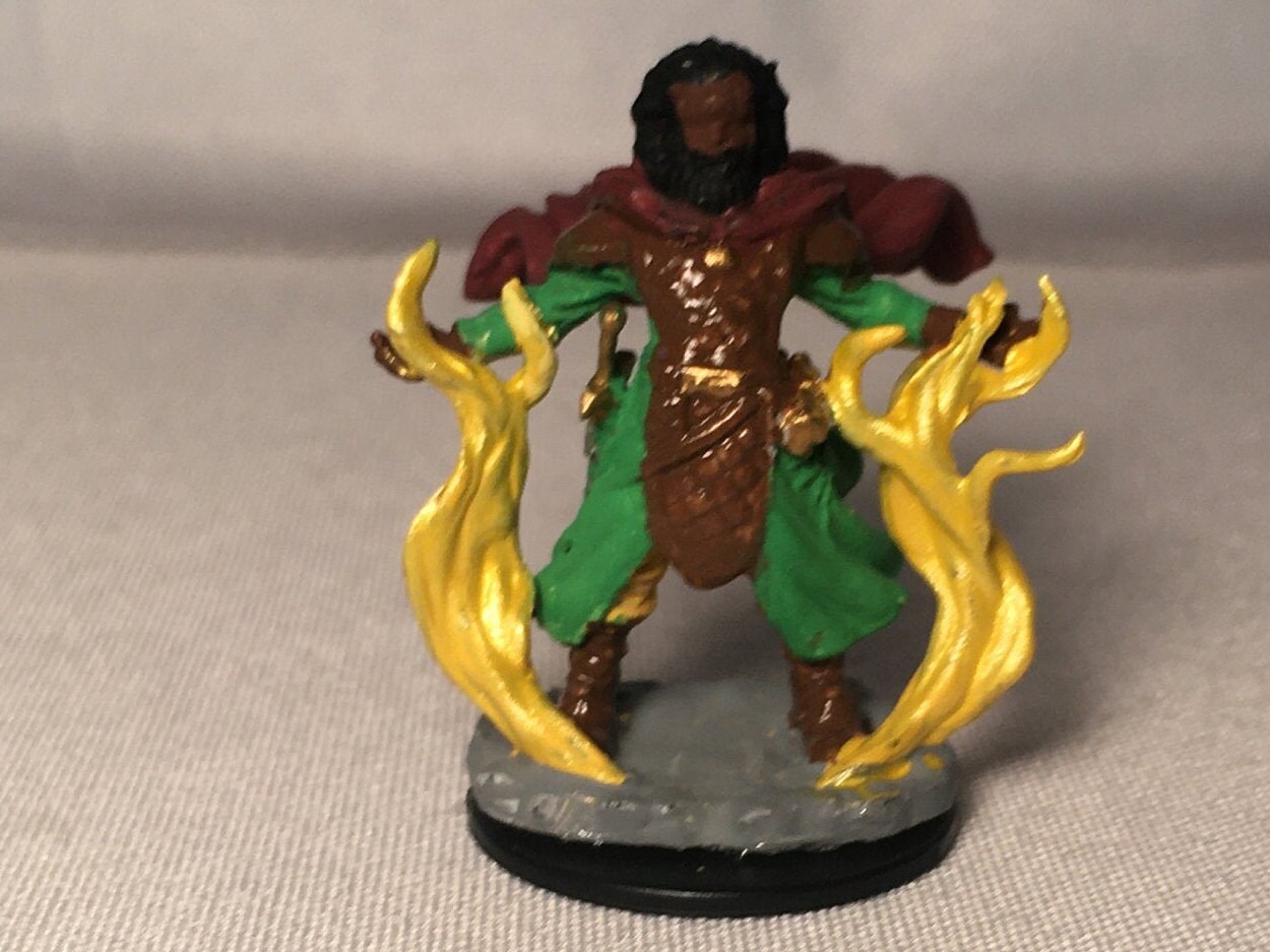 Human Druid Painted DnD Miniature/Human Dark-skinned POC Painted Mini/Human Wizard Hand Painted Miniature/Human Sorcerer/Human Warlock