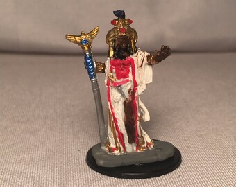 Female Human Cleric Painted DnD Miniature/Human Dark-skinned POC Painted Mini/Female Human Oracle Hand Painted Miniature/Human Druid