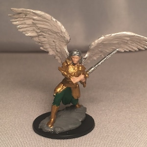 Female Aasimar Fighter Painted DnD Miniature/Female Aasimar Paladin DnD Hand Painted D&D Mini/Female Aasimar Cleric Painted Miniature