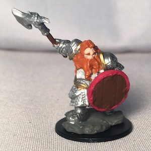 Zwergenkämpfer DnD Miniatur/Zwerg Paladin Handbemalt Mini/Zwergen Ranger Mini/Zwergen Kleriker/Zwerg barbarisch