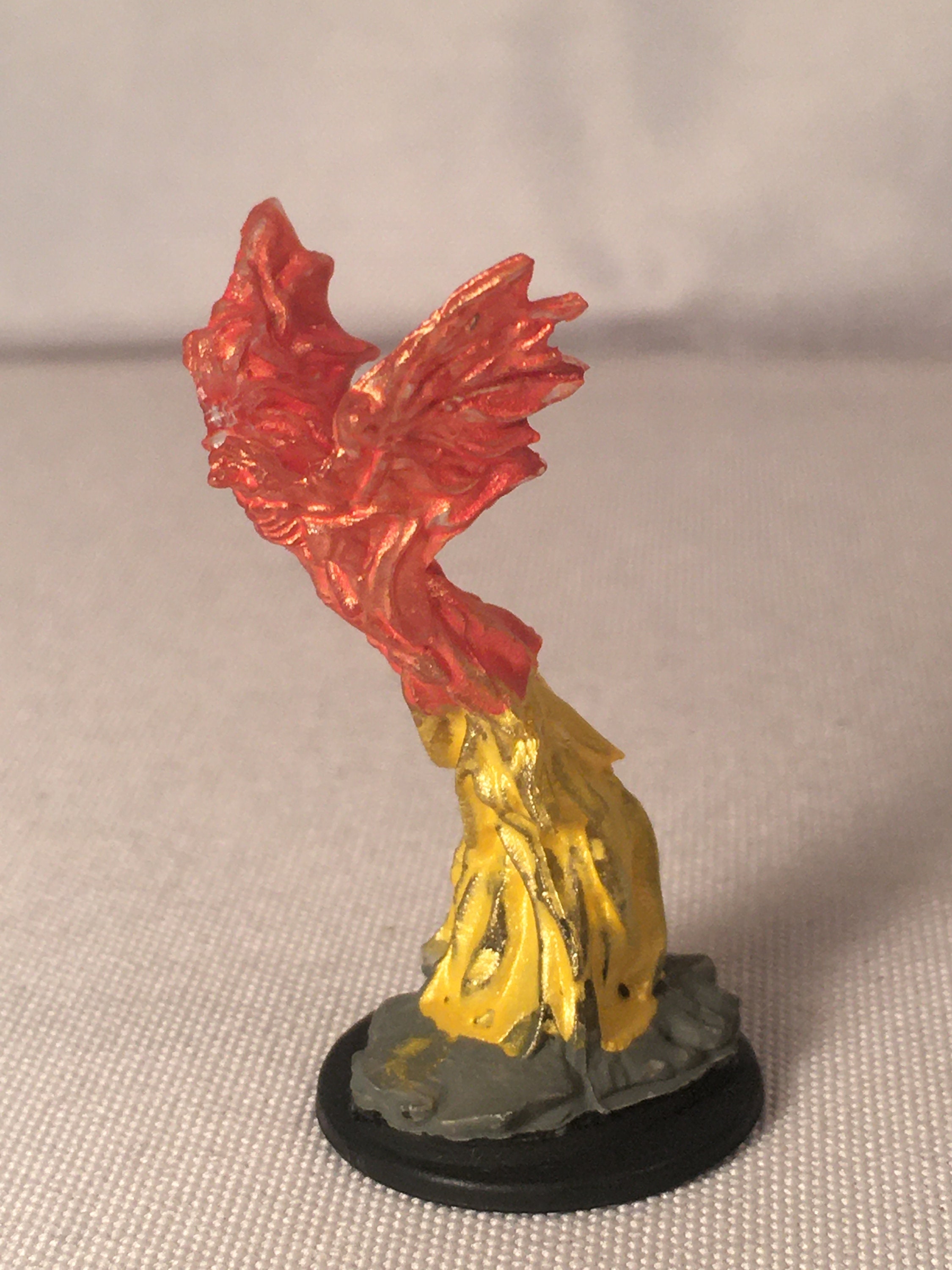 Fire Bat Familiar Painted Dnd Miniature/fire Bat Painted Etsy