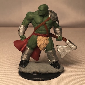 Half Orc Barbarian Painted DnD Miniature/Half Orc Ranger D&D Hand Painted Mini/Half Orc Cleric Painted Miniature/Half Orc Fighter