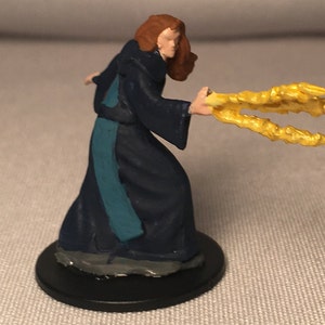 Elf Wizard Painted DnD Miniature/Human Sorcerer Hand Painted D&D Mini/Half Elf Warlock/Human Wizard/Human Warlock/Elf Sorcerer/Elf Warlock