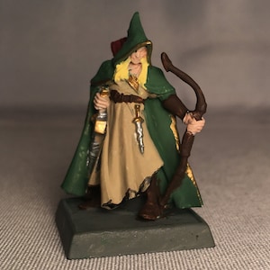 Elf Ranger Painted DnD Miniature/Elf Fighter Hand Painted Mini/Elf Cleric Painted Miniature/Half Elf Ranger/Human Ranger/Half Elf Fighter