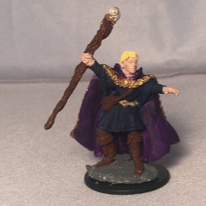 Human Wizard Painted DnD Miniature/Human Sorcerer/Human Warlock Hand Painted Mini/Painted Miniature