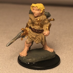 Halfling Rogue Painted DnD Miniature/Halfling Fighter Hand Painted Mini/Halfling Barbarian/Halfling Cleric