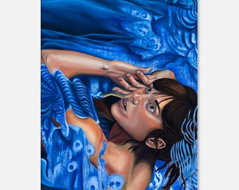 Lienzo abstracto surrealista, arte figurativo