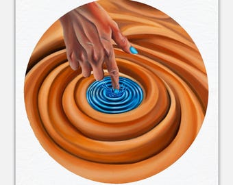 Impresión en lienzo de arte surrealista del desierto