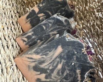 Black Rose: Handmade Tallow Soap with Pink Clay