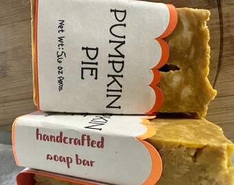 Handmade Pumpkin Pie Soap, Tallow and Horchata Scent
