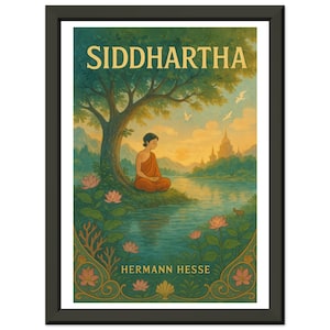 Siddhartha Poster | Hermann Hesse Kunstdruck | Literarische Kunst Metallrahmen