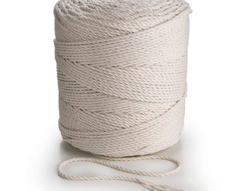 bookbinding supplies sydney Macrame Cotton Cord 3mm 3 Strands Twisted Cotton Rope 400m Macrame Cotton Rope for Crafts, Wall Hanging, Plant hanger and other DIY projects