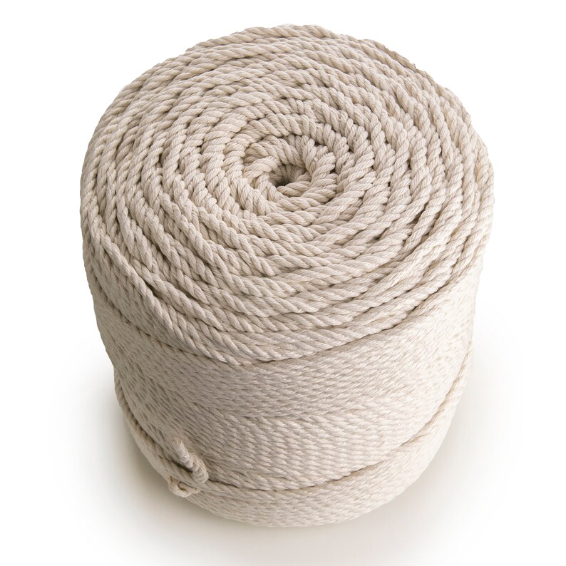 Macrame Cotton Rope 4mm X 260m Macrame Cord 3 Strands Twisted - Etsy