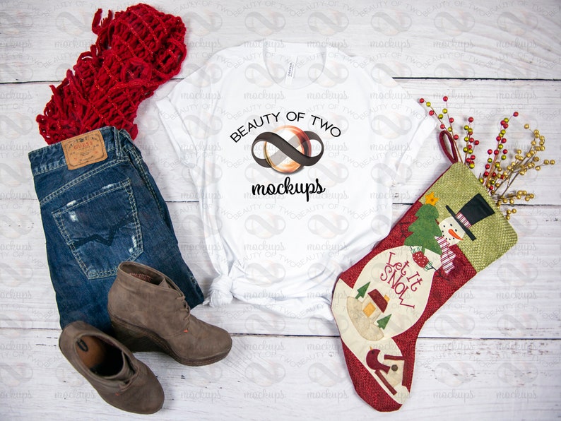Download ON SALE Christmas flat lay T-Shirt Mockup Bundle 6 mockups ...