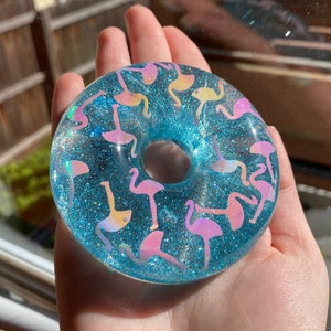Resin Donuts- Paperweights, Magnets, Candle Toppers- DECORATIVE EPOXY DONUT