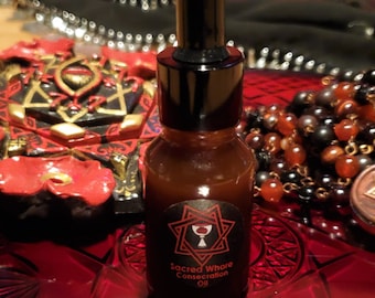 Babalon Consecration and Beautification Ritual Oil ~ w/ 7 ingredients including Rosehip Oil, Dragon&#39;s Blood, Black Frankincense, & Rose