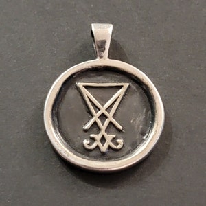 Lucifer | Pendant, Altar/Divination Coin, or Rosary Centerpiece | In Fine Silver, Golden Bronze, or Copper