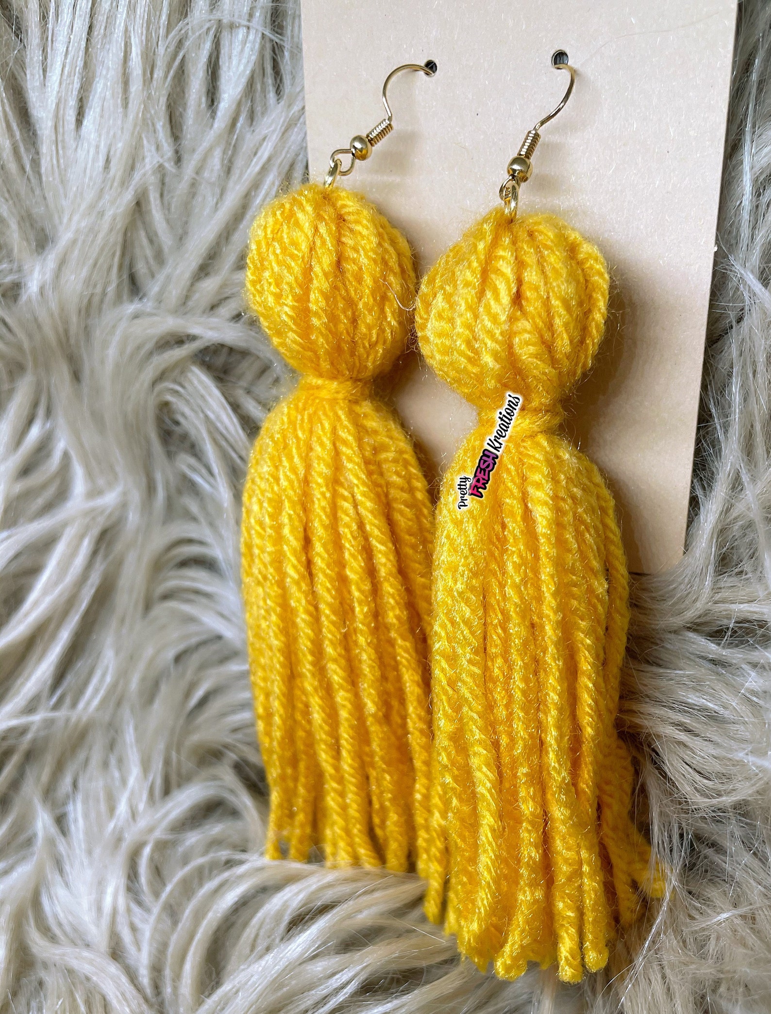 Tassel Earrings Yarn Earrings Statement Earrings Tribal Etsy