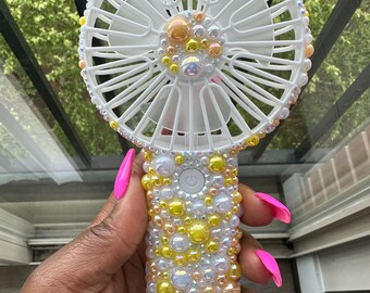 Blinged Handheld Rechargeable Fan