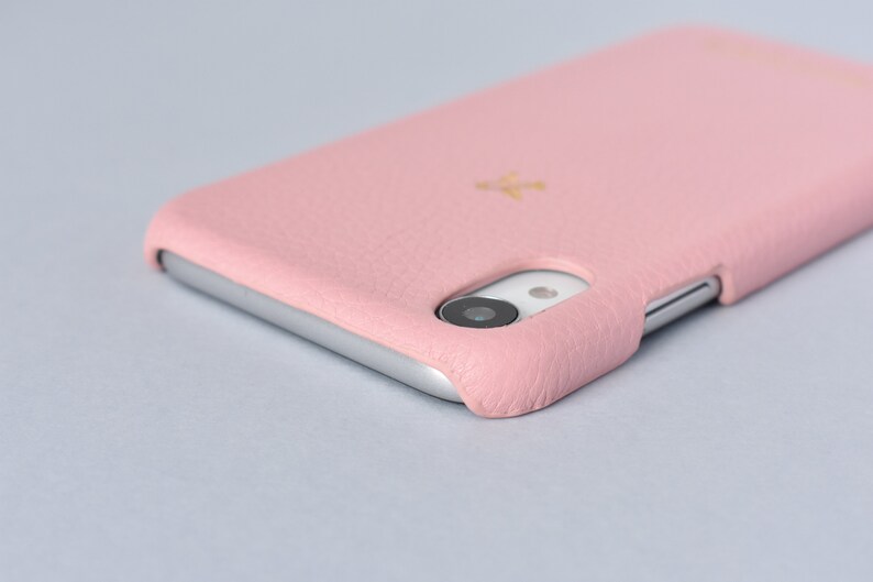 Bridal Gift Monogrammed XS Max; XR; XXS; 78 Plus; 78 Genuine Pebble Leather iPhone Case