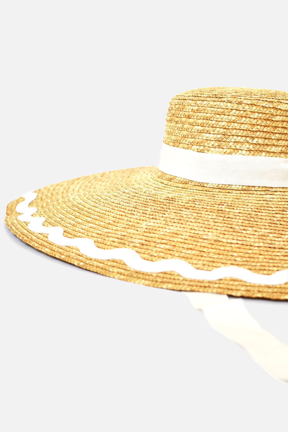 Extra Large Wide Brim Luxury Straw Hat Nadine Straw Etsy