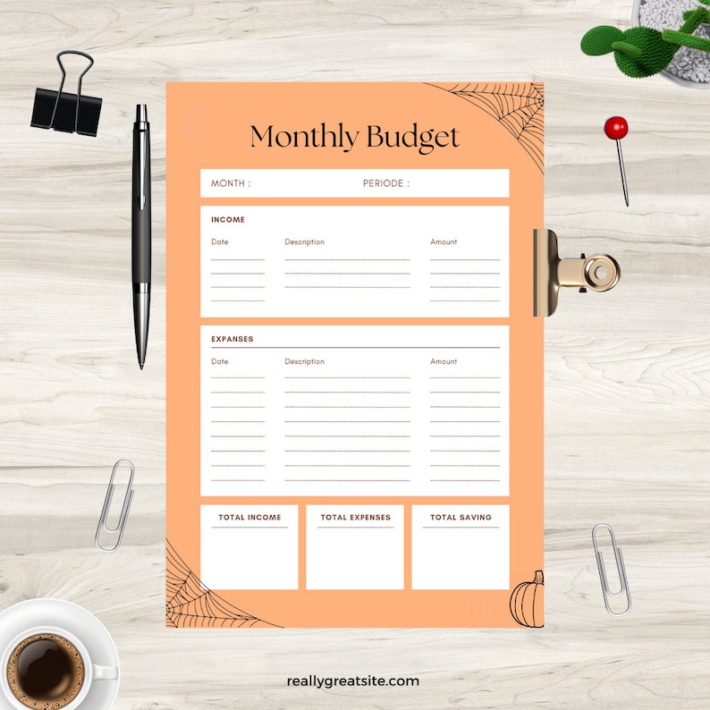 Monthly Budget Sheet Printable Budget Printable PDF Spending Tracker Monthly Budget Sheet Printable Budget Printable PDF Spending Tracker