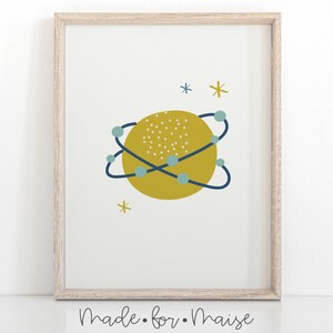 impresión de planeta, arte de pared de planetas de niños, espacio, impresión de constelación, tema del espacio del dormitorio, guardería, niños, póster infantil, impresión, decoración de niños