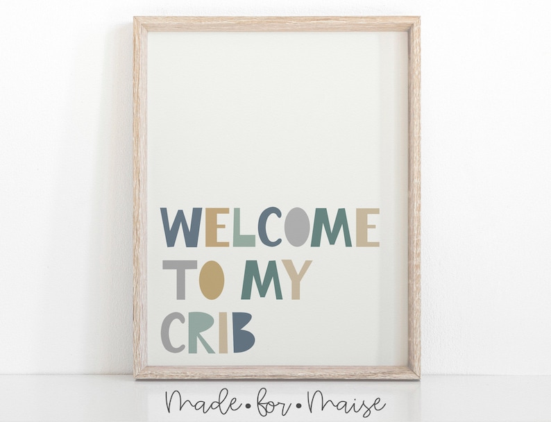 Boys Nursery Print to My Crib Blue Green Kids Wall Etsy