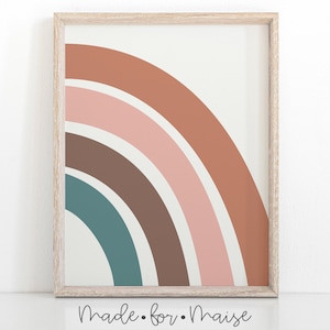 Rainbow Print, Nursery Wall Art, - A3, A4, A5, 5x7, 8x10, 11x14 Children's nursery and bedroom Poster, kids print, children's print, Unisex