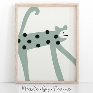 Monkey Print, Nursery Animal Art, Monkey Poster, Kids Playroom, Neutral Print, Home Decor, Nursery Art Print, Nursery wall art, Kids Poster