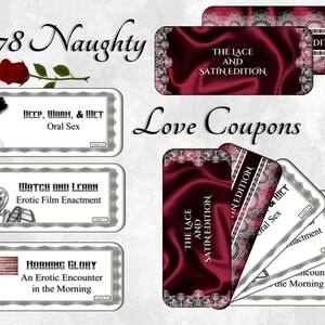 78 - Grands Coupons Amour - Édition Dentelle et Satin - Rouge