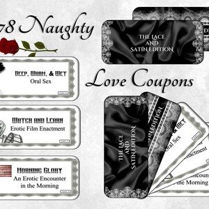 78 - Grands Coupons d'Amour - Édition Dentelle et Satin - Noir