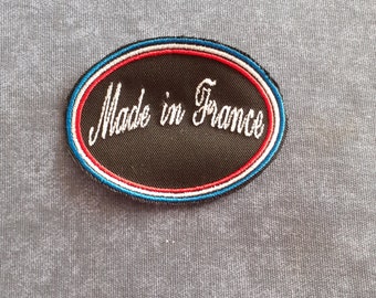 Patch Made in France brodé à coudre -fabrication en France-customisé-écusson made in France- mercerie-confection en france