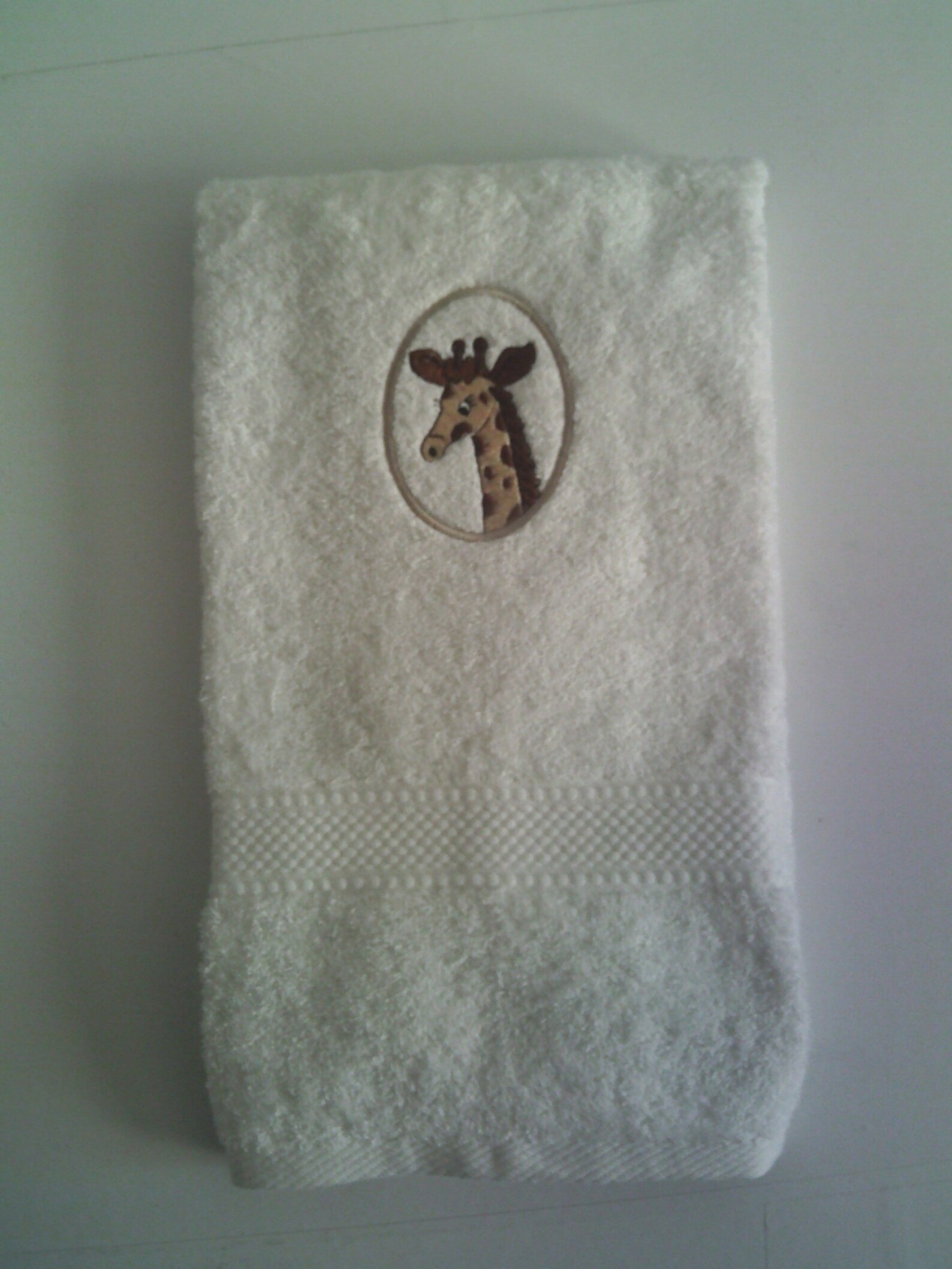 Giraffe towel embroidered giraffe Etsy