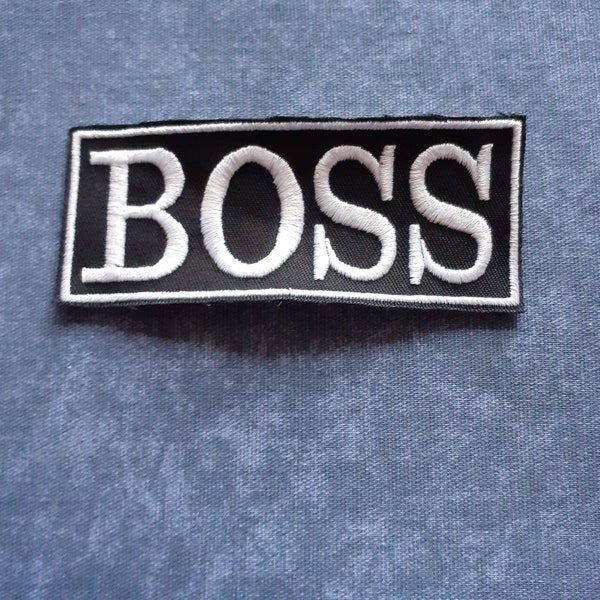 Patch BOSS brodé à coudre- customisé -vêtement boss-broderie Boss-écusson boss