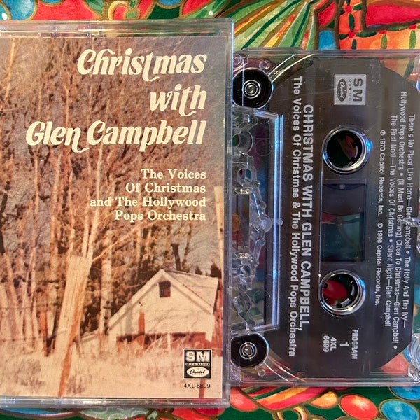 Christmas With Glen Campbell 1986 Vintage Audio Cassette Tape
