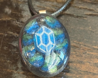Handmade Legend of Zelda Rupee Necklace