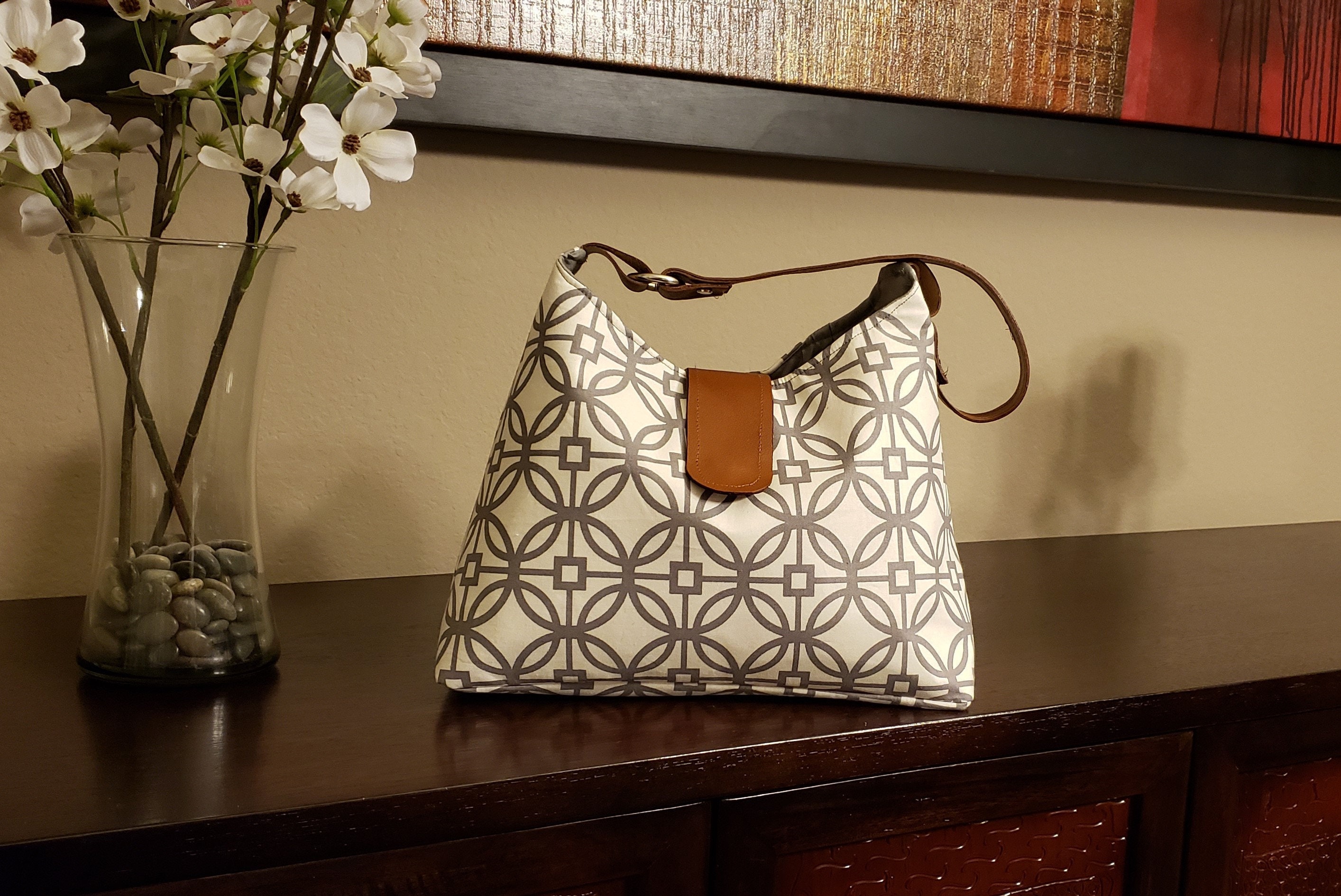 Geometric Hobo Handbag Purse Digital PDF Sewing Pattern, Shoulder Bag ...